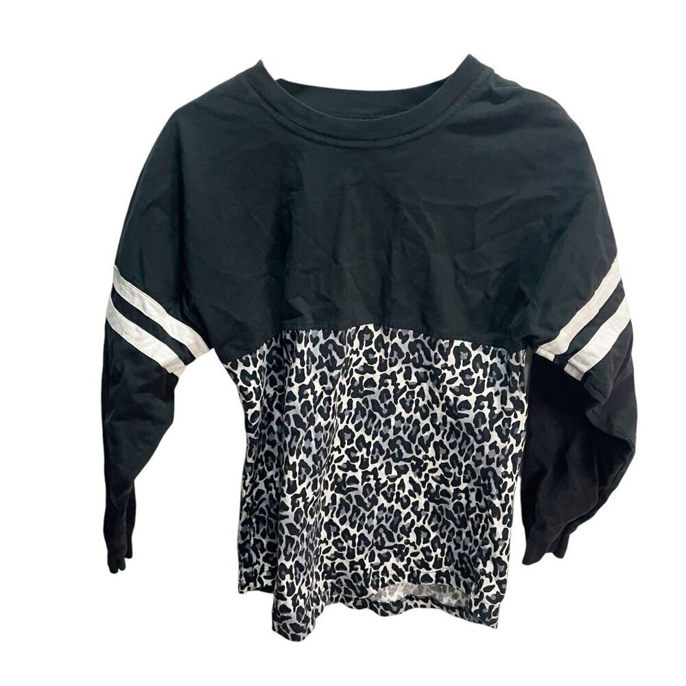 Boxercraft Long Sleeves women's‎ jersey S Black Cheetah Colorblock